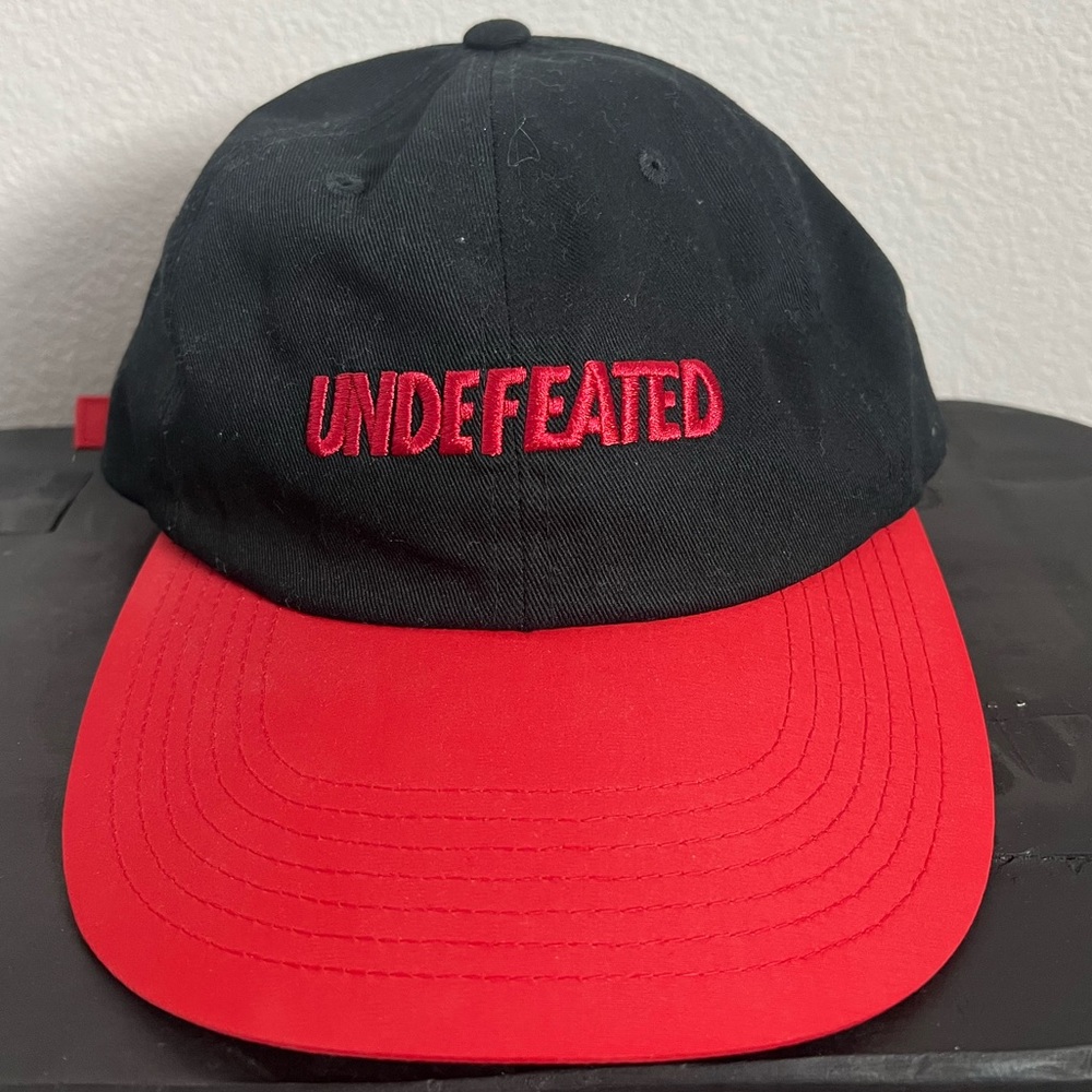 UNDEFEATED red and black hat